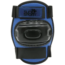 SUN&SPORT Set protezioni blu per pattinaggio, bici e altre attività sportive – regolabili, adatti a bambini fino a 50 kg><noscript><img width=