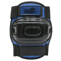 SUN&SPORT Set protezioni blu per pattinaggio, bici e altre attività sportive – regolabili, adatti a bambini fino a 50 kg><noscript><img width=