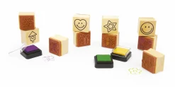 CREA MANIA Set timbrini in legno – wooden stamps> Kit Artistici E Pittura