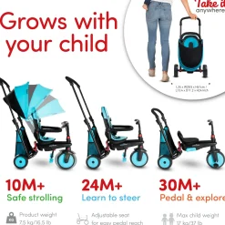 SUN&SPORT Smartrike str3 folding 6 in 1 blu><noscript><img width=