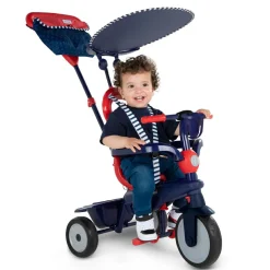 SUN&SPORT Smartrike vanilla 4 in 1 triciclo per bambini dai 15 mesi con maniglione direzionale touch steering e equipaggiamento di sicurezza – blu navy> Tricicli E Balance Bikes