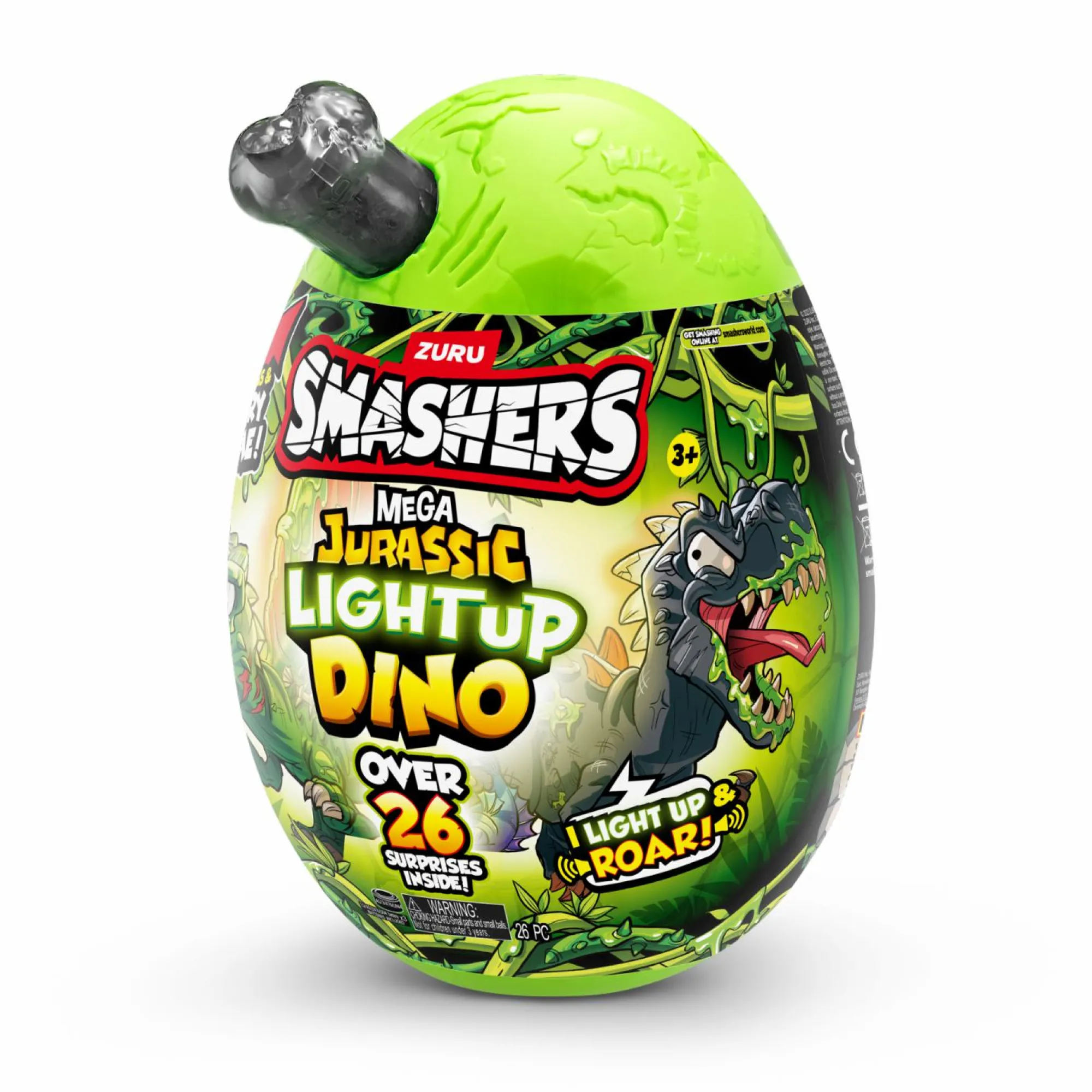 Smashers mega jurassic light up dino egg> Action Figures