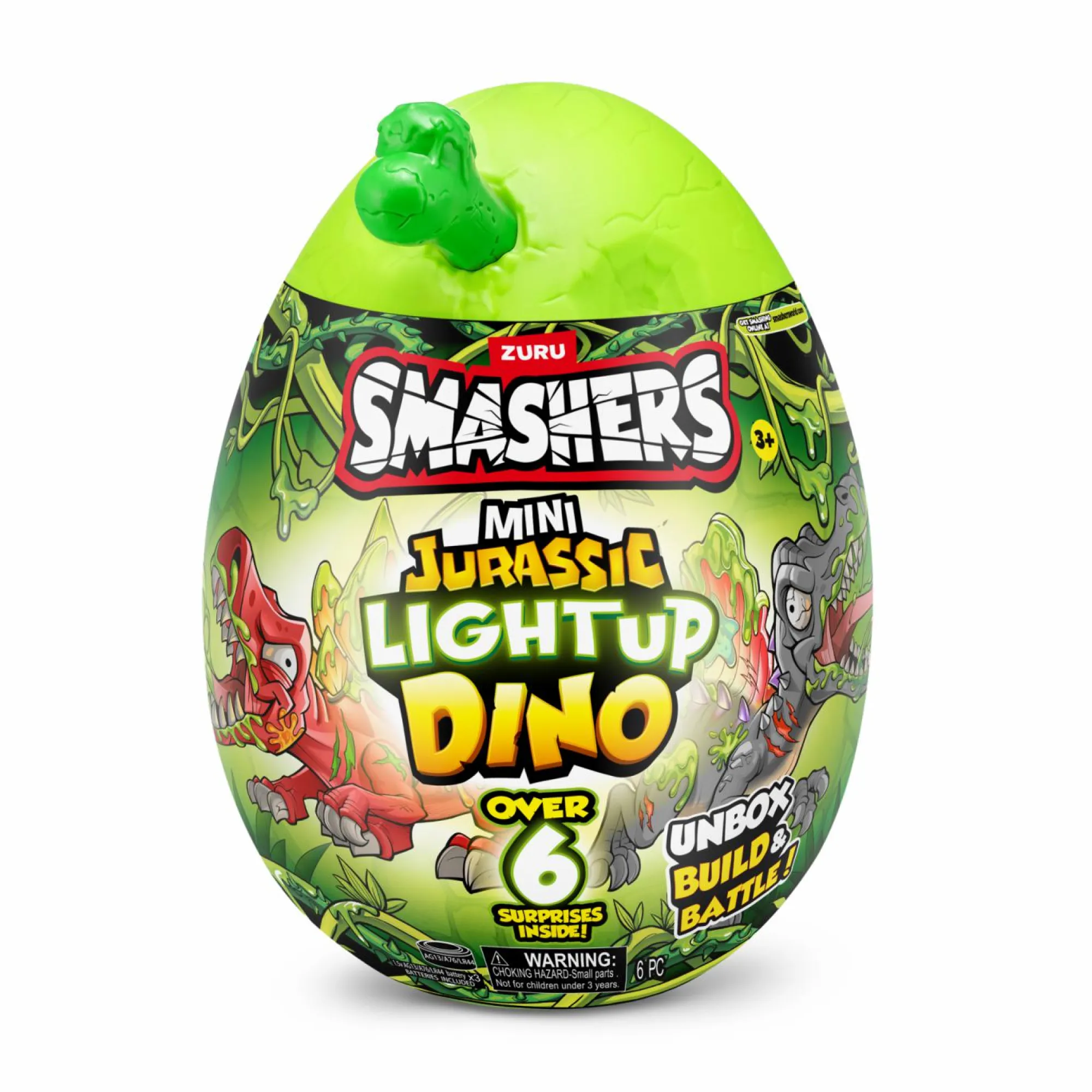 Smashers mini jurassic light up dino egg> Action Figures