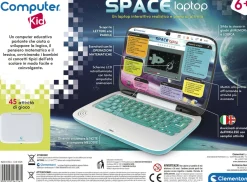 CLEMENTONI Space laptop interattivo educativo per bambini – 45 attività – schermo lcd retroilluminato – apprendimento lingua inglese><noscript><img width=