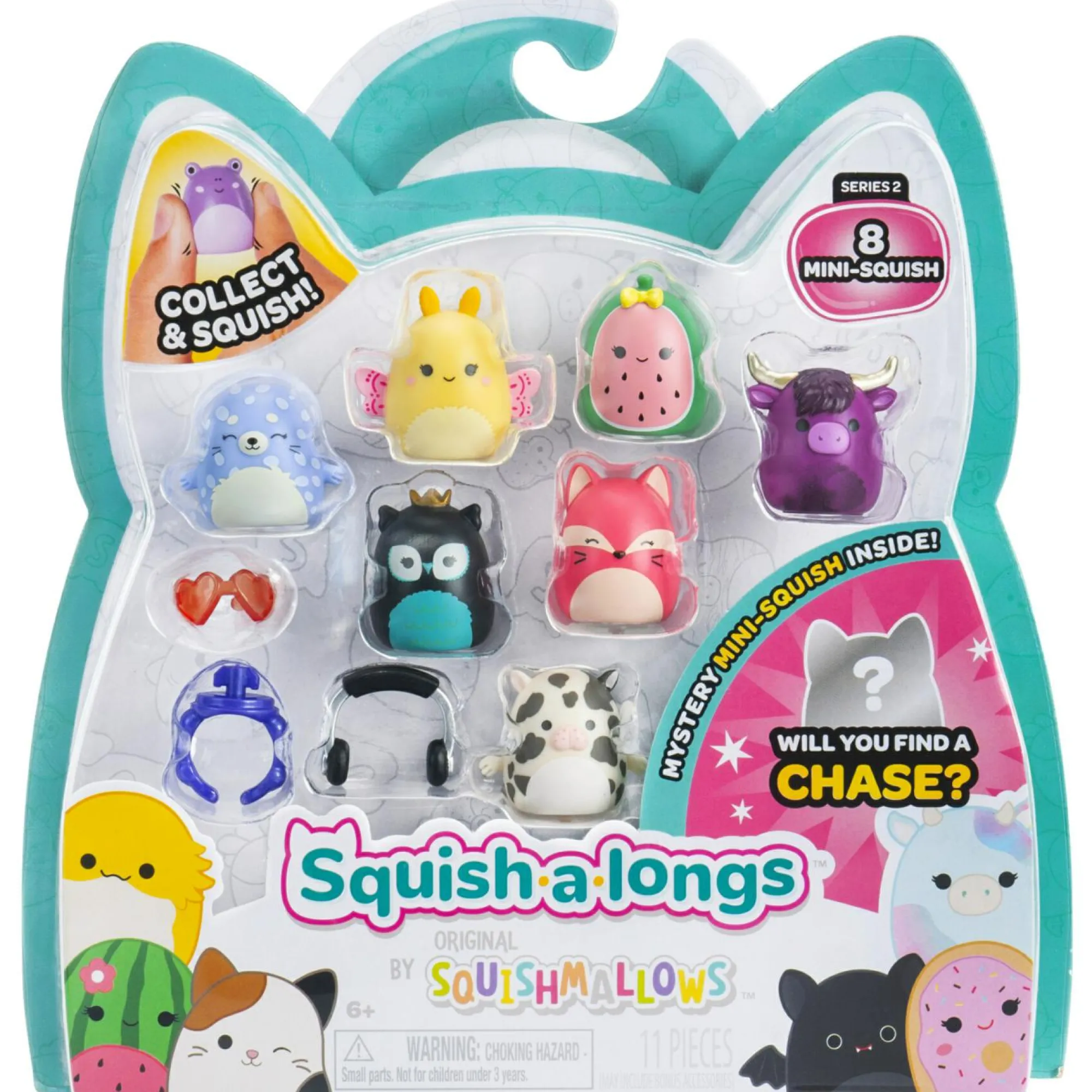SQUISH A LONGS pack 8 personaggi e 2 accessori blister> Mini Dolls