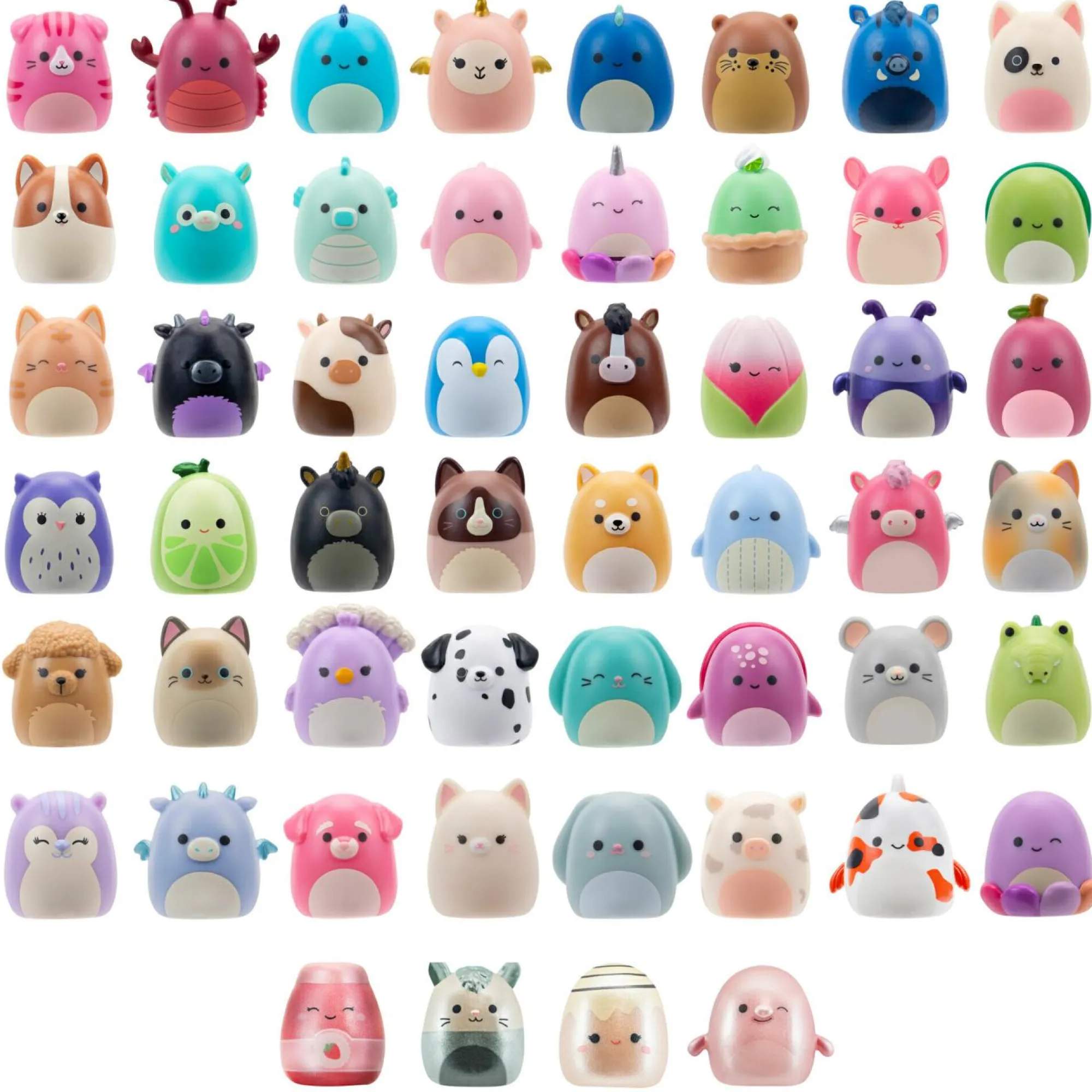 SQUISHMALLOWS mini sorpresa pack – 2 personaggi, anello e accessori collezionabili> Mini Dolls