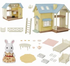 SYLVANIAN FAMILIES – case – personaggi collezzionabili – cottage blu gift set><noscript><img width=