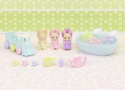 SYLVANIAN FAMILIES – set pronti per giocare – set bagnetto dei trigemini><noscript><img width=
