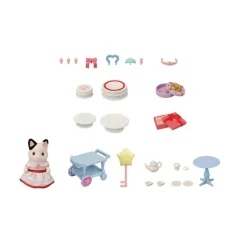 SYLVANIAN FAMILIES – set party – ragazza gatto tuxedo><noscript><img width=