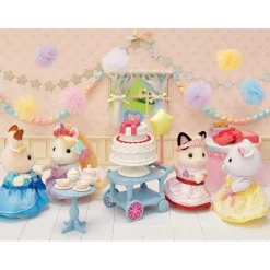 SYLVANIAN FAMILIES – set party – ragazza gatto tuxedo><noscript><img width=
