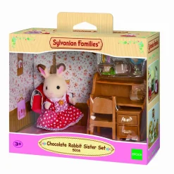 SYLVANIAN FAMILIES – sorella coniglio cioccolato e scrivania> Mini Dolls