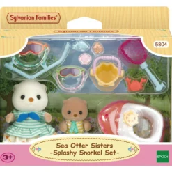 SYLVANIAN FAMILY Sylvanian families sorelle lontra marina splashy snorkel set – personaggi collezionabili> Mini Dolls