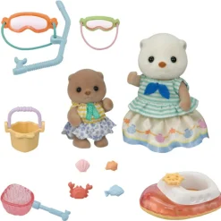 SYLVANIAN FAMILY Sylvanian families sorelle lontra marina splashy snorkel set – personaggi collezionabili> Mini Dolls
