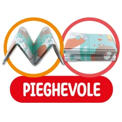 BABY SMILE Tappeto pieghevole per bambini in schiuma morbida – area gioco sicura e confortevole   – 150×150 cm –><noscript><img width=