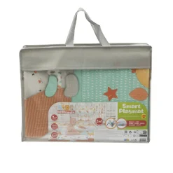 BABY SMILE Tappeto pieghevole per bambini in schiuma morbida – area gioco sicura e confortevole   – 150×150 cm –><noscript><img width=