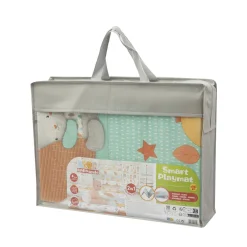 BABY SMILE Tappeto pieghevole per bambini in schiuma morbida – area gioco sicura e confortevole   – 150×150 cm –><noscript><img width=