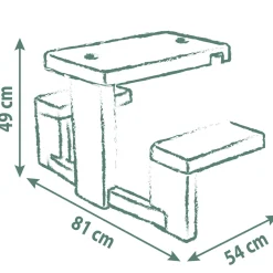 SMOBY Tavolo da picnic per casette life – con panchine e spazio merenda><noscript><img width=