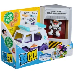 TEEN TITANS GO ! t-car pizza launcher – giocattolo veicolo con lancia pizza> Action Figures
