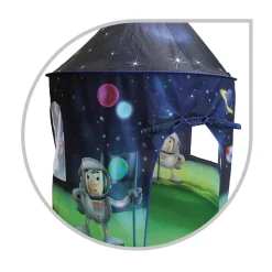 SUN&SPORT Tenda spaziale per bambini – con luci led e oblò – avventure stellari in cameretta><noscript><img width=