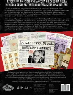 RAVENSBURGER Thinkfun – cold case 2: ricetta per un delitto, gioco di logica e indagine per adulti, 1-4 giocatori, età 14+ anni> Giochi Da Tavolo Per Adulti E Carte Collezionabili|Giochi Escape Room Ed Enigmi