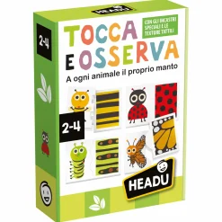 HEADU Tocca & osserva. tocca e scopri gli animali. montessori. 2-4 anni> Primi Apprendimenti