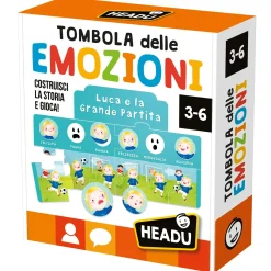 HEADU Tombola delle emozioni-riconoscere le emozioni; esprimere i propri sentimenti; identificarsi nei personaggi. costruisci la storia e gioca!> Primi Apprendimenti