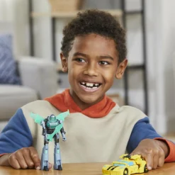 Transformers earthspark, cyber-combiner, action figure robot bumblebee e mo malto><noscript><img width=