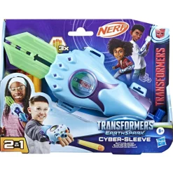 Transformers earthspark, cyber-sleeve, blaster da battaglia giocattolo><noscript><img width=