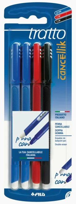 FILA Tratto cancellik – penna cancellabile conf. 4 pz – colori assortiti> Cancelleria E Accessori