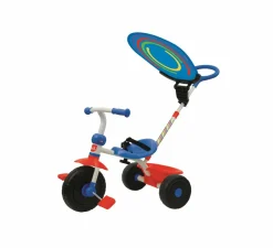SUN&SPORT Triciclo regolabile con ruote libere e maniglione per bambini dai 10 mesi | cestino inclinabile, capote parasole e massimo di 20kg> Tricicli E Balance Bikes