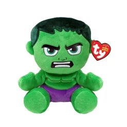 TY – collezione marvel, hulk, tutti i tuoi eroi preferiti in versione floppy, morbido peluche da collezionare- 20 cm> Peluche Tradizionali
