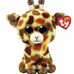 TY – peluche – beanie boos – giraffa – stilts – giallo e marrone – peluche con zampe e occhioni glitter dorati – il morbido pupazzo con gli occhi grandi scintillanti – 15 cm – 36394> Peluche Tradizionali
