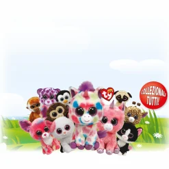 TY – peluche – beanie boos – giraffa – stilts – giallo e marrone – peluche con zampe e occhioni glitter dorati – il morbido pupazzo con gli occhi grandi scintillanti – 15 cm – 36394><noscript><img width=