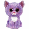 TY – peluche – beanie boos – gatto – cassidy – rosa e viola – orecchie e occhi rosa glitter – il peluche con gli occhi grandi scintillanti – 15 cm – 36248> Peluche Tradizionali