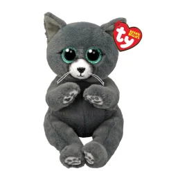 TY beanie bellies – binx il gattino grigio con gli occhioni azzurri glitter, i coccolosi animaletti di peluche con il pancino morbido – 20 cm – t41501> Peluche Tradizionali