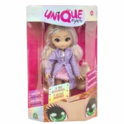 GIOCHI PREZIOSI Unique eyes – bambola articolata 25cm, con occhi grandi magici e profondi, segue il tuo sguardo, rebecca fashion doll cantante estroversa> Fashion Dolls