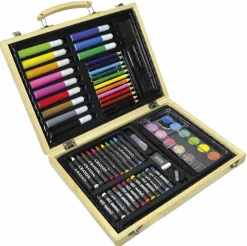 CREA MANIA Valigetta in legno 67 pcs> Kit Artistici E Pittura