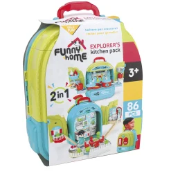 FUNNY HOME Valigetta playset cucina – doppio playset con cucina e zona pranzo><noscript><img width=