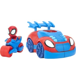 SPIDEY Veicolo 2 in 1, auto con funzione lanciatore, moto e personaggio> Macchinine Bambini