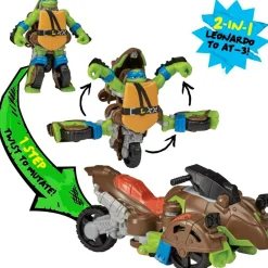 GIOCHI PREZIOSI Veicolo leonarod tartarughe ninja caos mutante – moto trasformabile in action figure raffaello – 15 cm – per bambini dai 4 anni><noscript><img width=