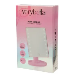 VERY BELLA Verybella – specchio da tavolo rosa con luci led regolabili, touch e inclinazione 180° – misura 28,5 x 16,9 cm> Giochi Di Emulazione