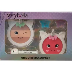 GIOCHI PREZIOSI Verybella set make up tema unicorno – blush, ombretto, lip balm fragola, burrocacao –> Moda, Gioielli, Decorazioni, Cosmetici