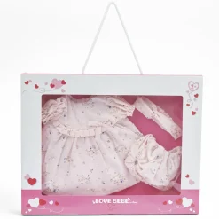 LOVE BEBÈ Vestito bebé reborn 45 cm con decorazioni floreali> Bambolotti