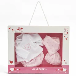 LOVE BEBÈ Vestito bebé reborn 45 cm con chiusura a portafoglio e ricamo> Bambolotti