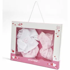 LOVE BEBÈ Vestito bebé reborn 45 cm con chiusura a portafoglio e ricamo> Bambolotti