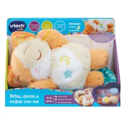 VTECH – birba, adorabile e morbido gattino interattivo per calmare e rassicurare il bambino durante la nanna> Peluche Neonati
