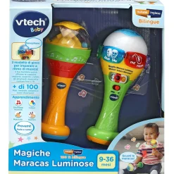 VTECH – magiche maracas luminose 100% bilingue per scoprire l’inglese con la musica!><noscript><img width=