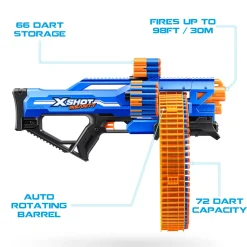 Xshot insanity mad mega barrel (72 freccette) di zuru><noscript><img width=