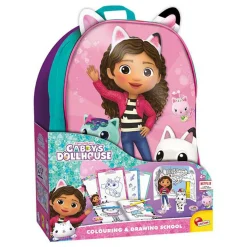 LISCIANI Zainetto coloring e scuola di disegno gabby  –  gabby’s dollhouse> Kit Artistici E Pittura