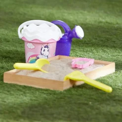 ANDRONI GIOCATTOLI Zaino unicorno con attrezzi per acqua e sabbia, secchio e irrigatore inclusi><noscript><img width=